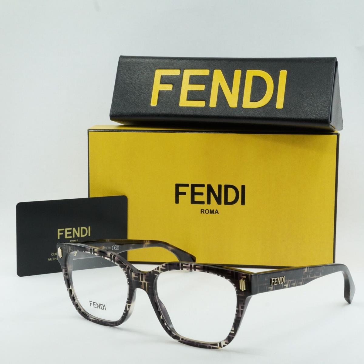 Fendi FE50055I 055 Purple FF Havana 54mm Eyeglasses