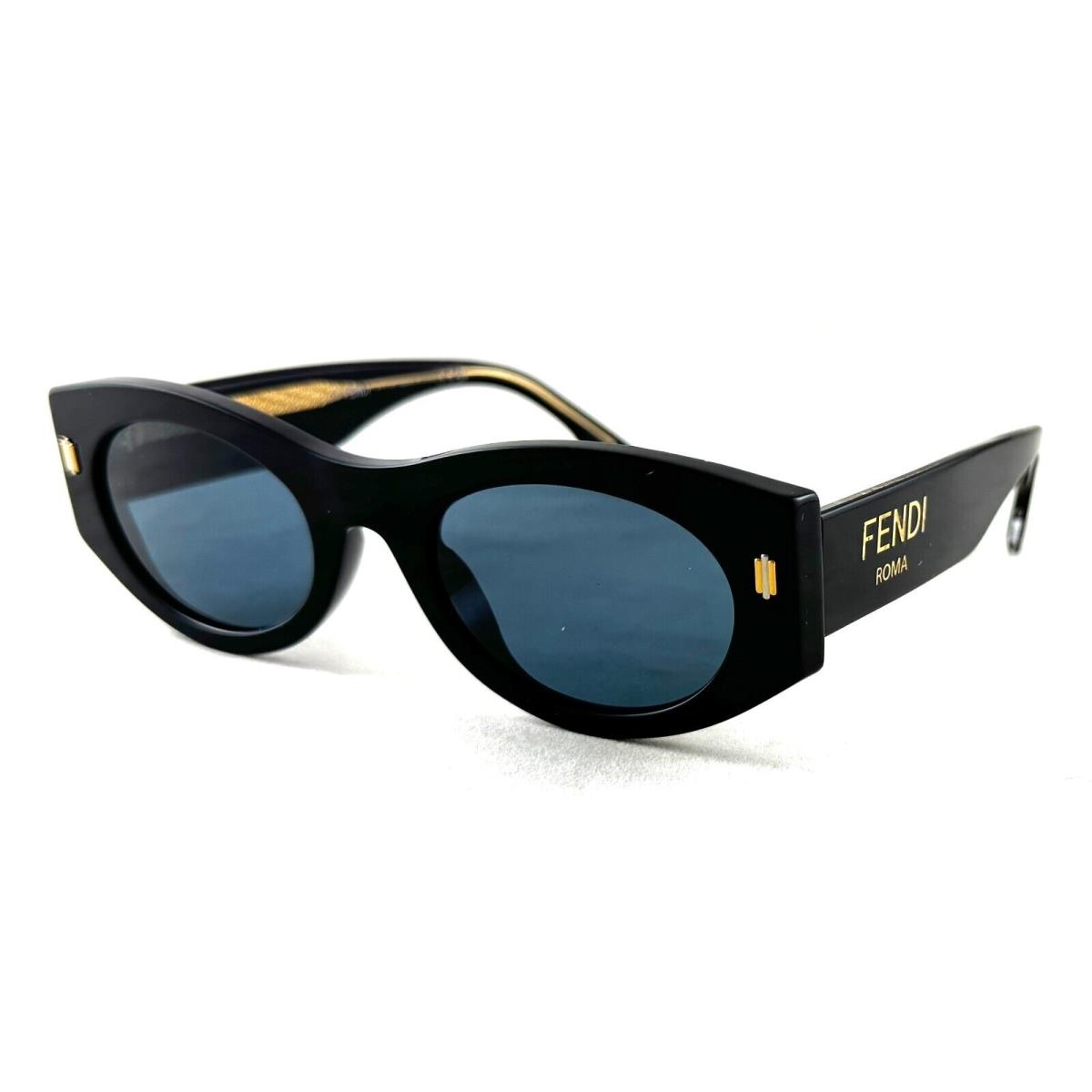 Fendi FE40125I FE 40125I 01V Black Sunglasses 52-21-145