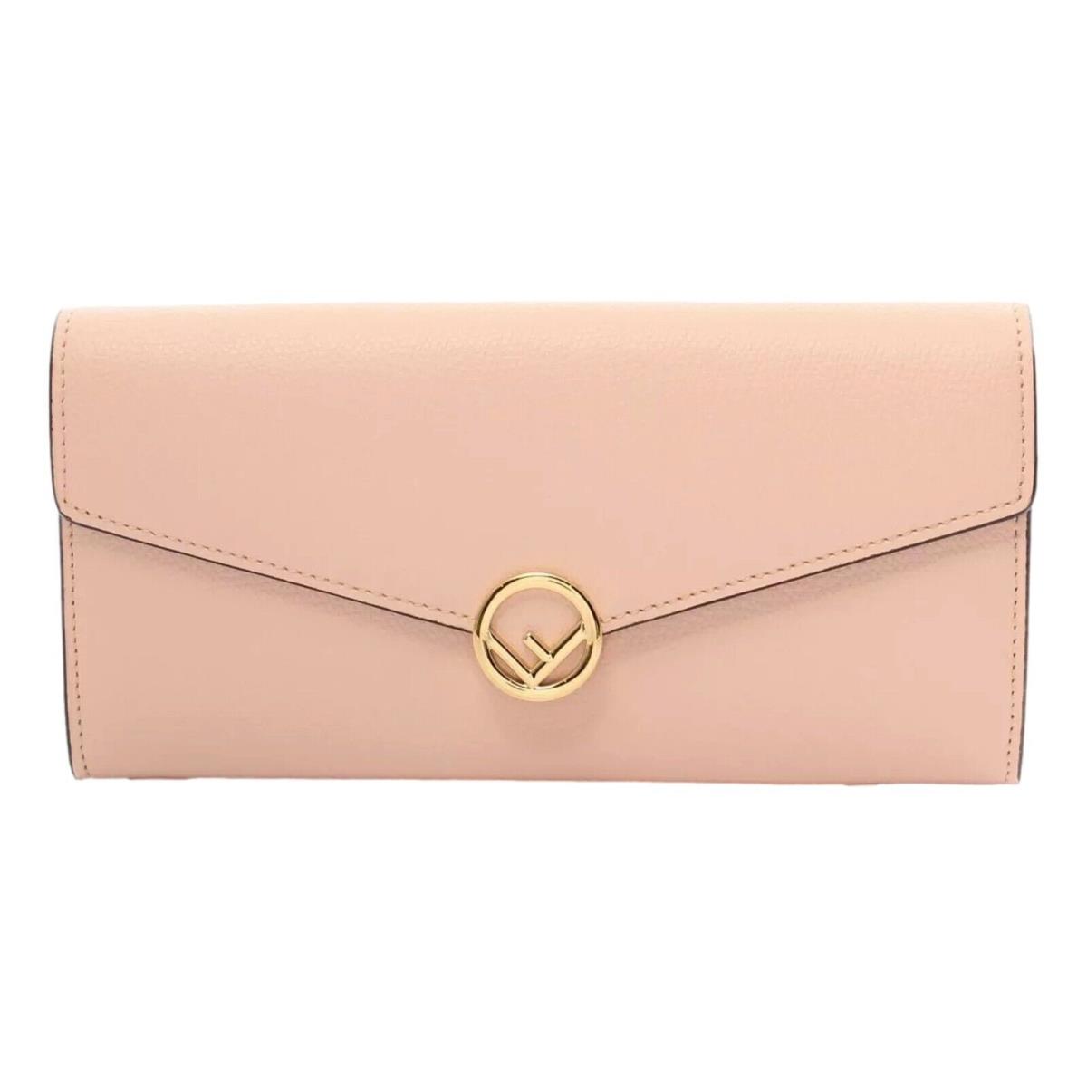 Fendi Leather F Is Fendi Long Wallet Light Rose