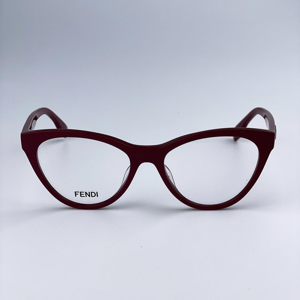 Fendi FE50017I 066 Red Burgundy Cat Eye Women Eyeglasses