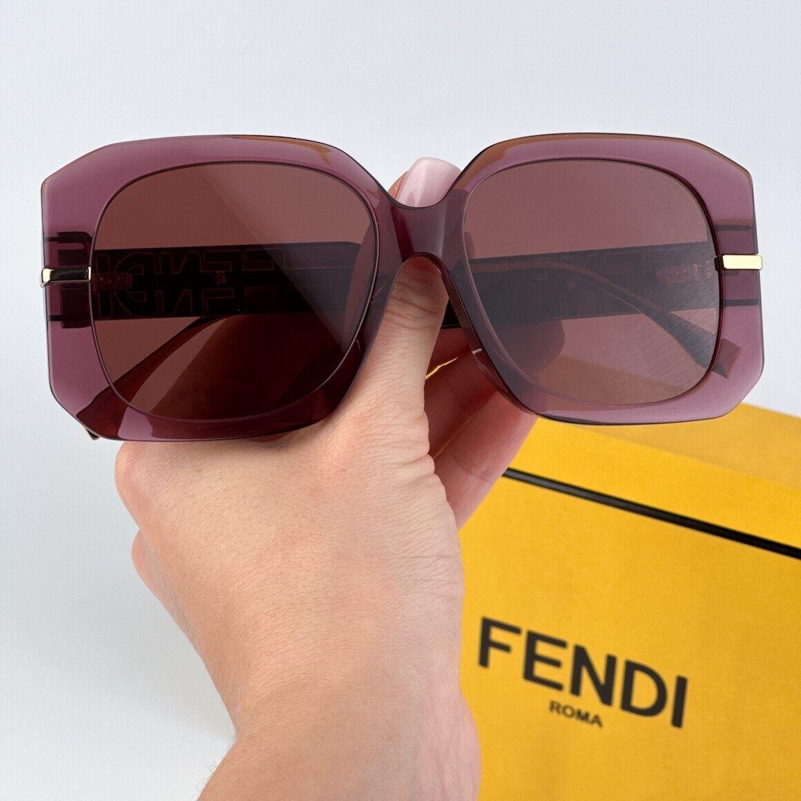 Fendi FE40065F Fendigraphy 81S Burgundy Burgundy Women Geometric Sunglass