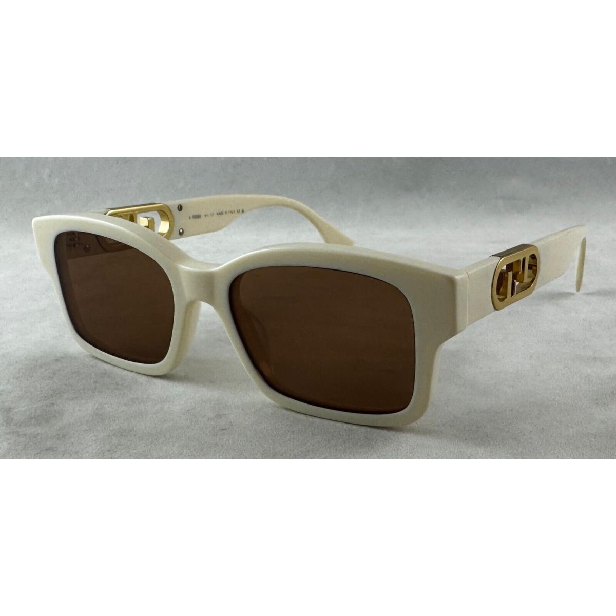 Fendi FE40050I FE 40050I 25J White/brown Sunglasses 53-18-145