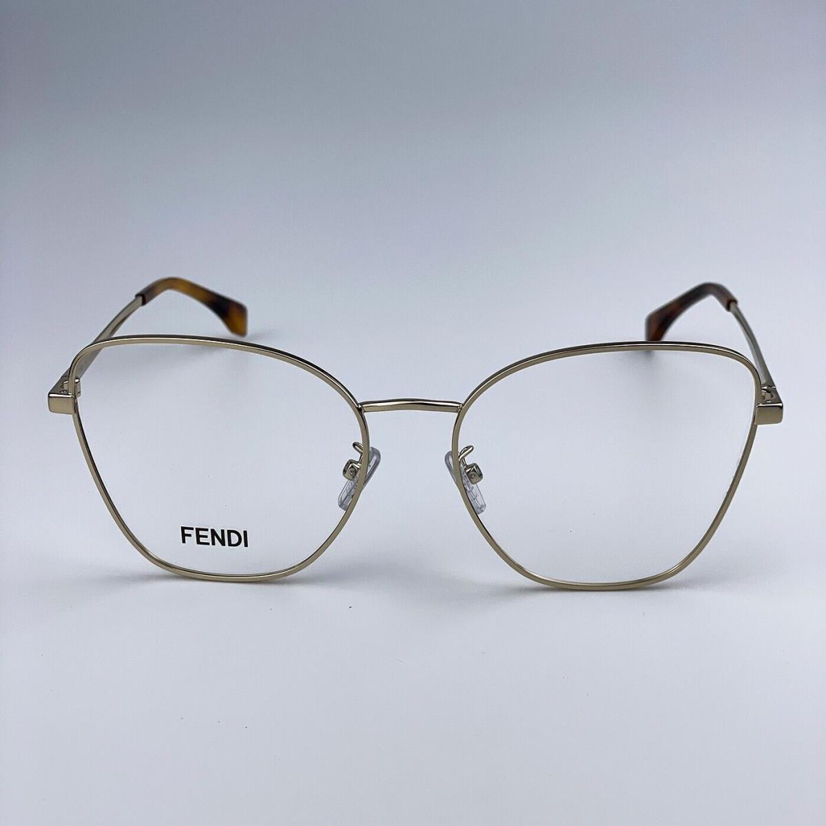 Fendi FE50007U 033 Light Gold Butterfly Women Eyeglasses