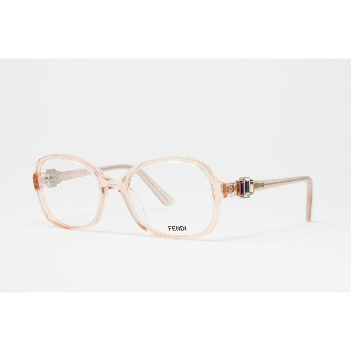 Fendi F812R 689 Women`s Eyeglasses Translucent Rose / Stones 52mm