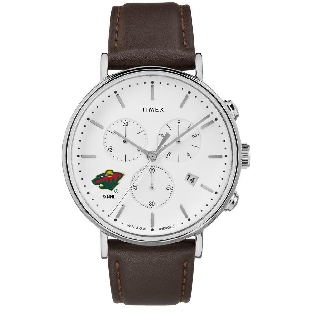 Timex Mens Minnesota Wild Watch Chronograph Leather Band Watch