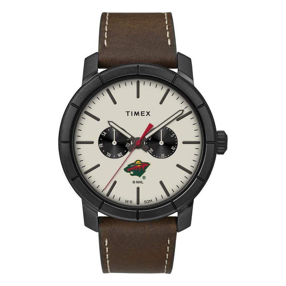 Men`s Minnesota Wild Timex Watch Home Team Leather Watch