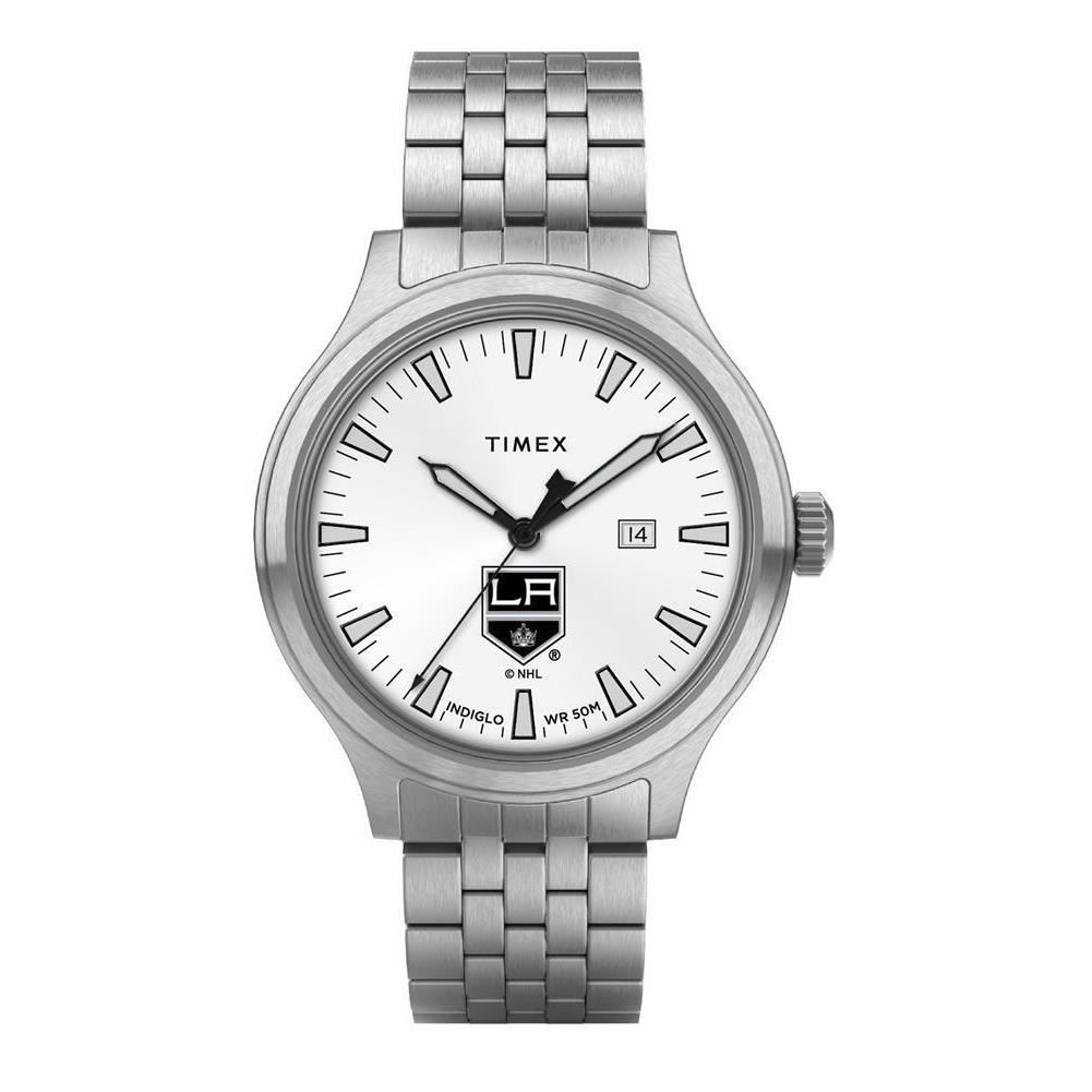 Timex Men`s Los Angeles LA Kings Watch Stainless Steel Top Brass