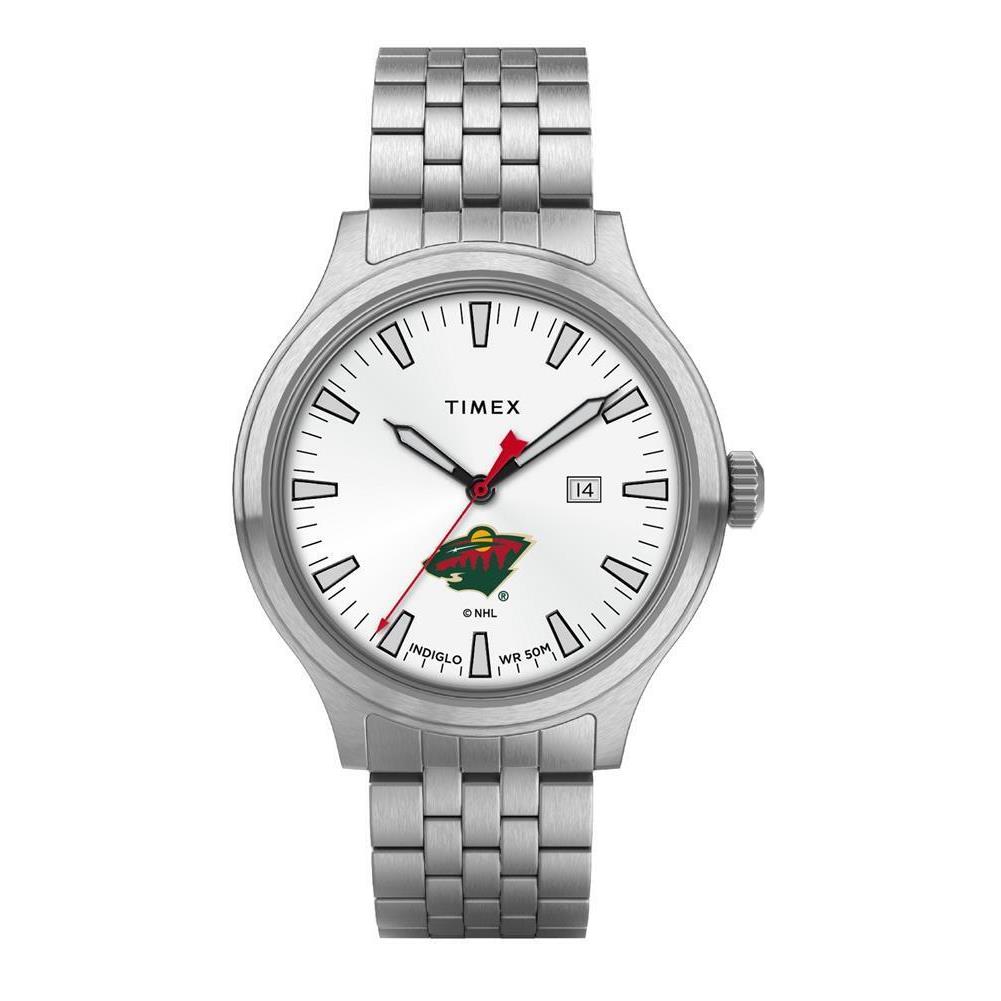 Timex Men`s Minnesota Wild Watch Stainless Steel Top Brass