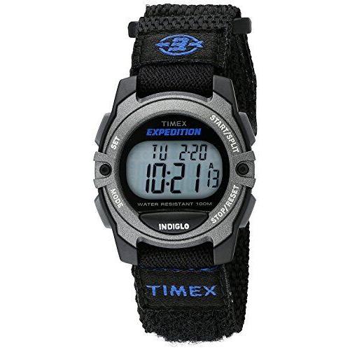 Timex Unisex TW4B02400 Expedition Mid-size Digital Cat Black Fast Wrap Strap