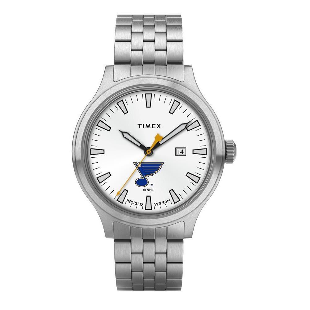 Timex Men`s Saint Louis Blues St Watch Stainless Steel Top Brass