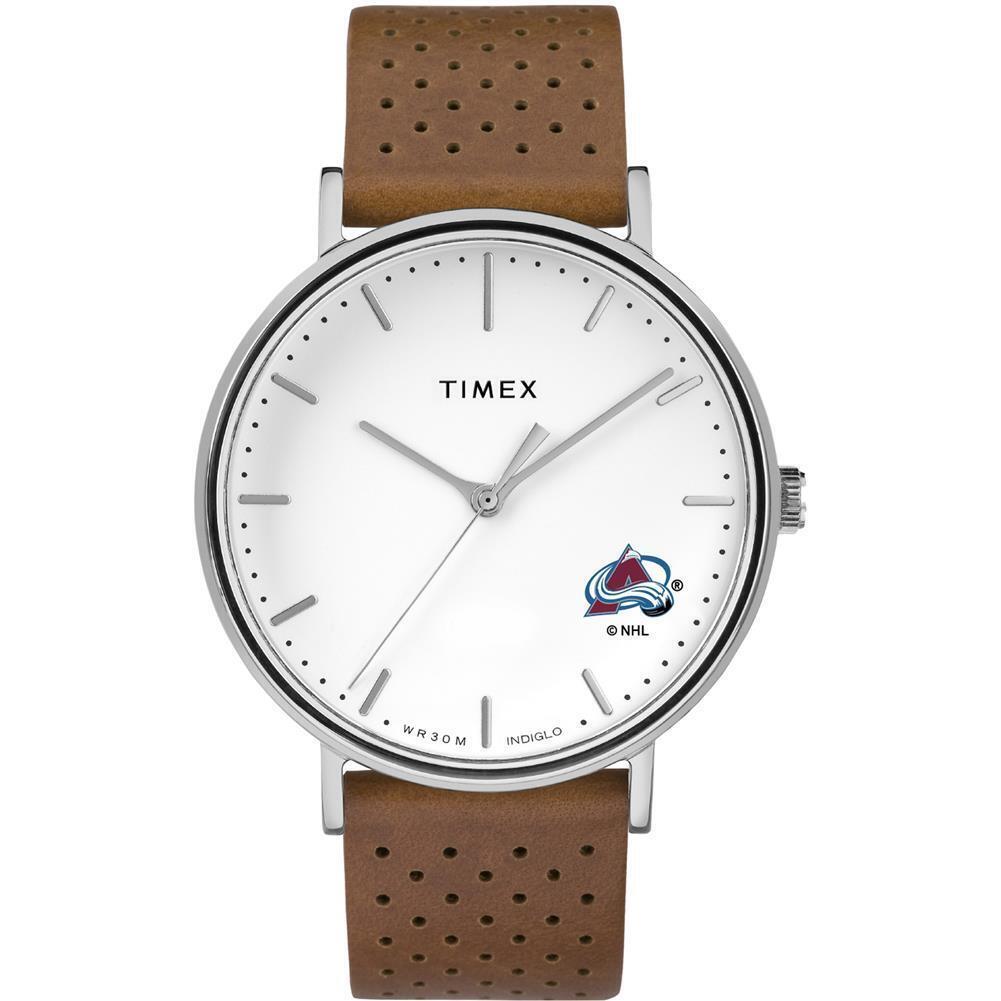 Womens Timex Colorado Avalanche Watch Bright Whites Leather