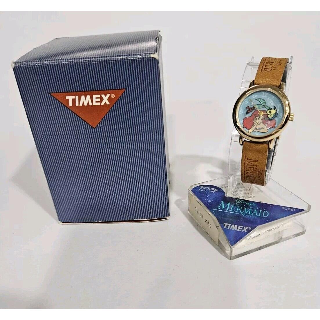 Vtg 90`s Timex Disney The Little Mermaid Ariel Friends Watch Works