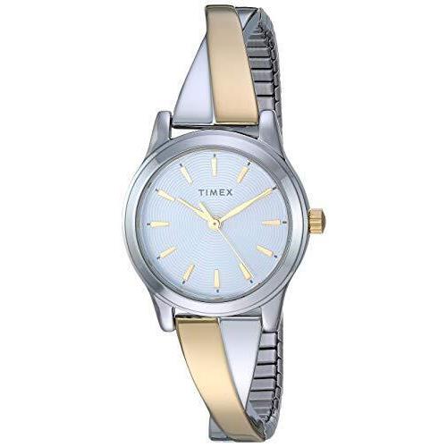 Timex Women`s TW2R98600 Stretch Bangle Crisscross 25mm Two-tone Expansion