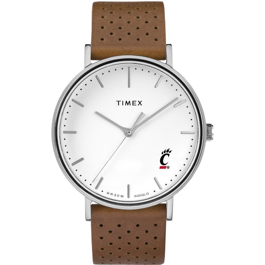 Womens Timex Cincinnati Bearcats Watch Bright Whites Leather