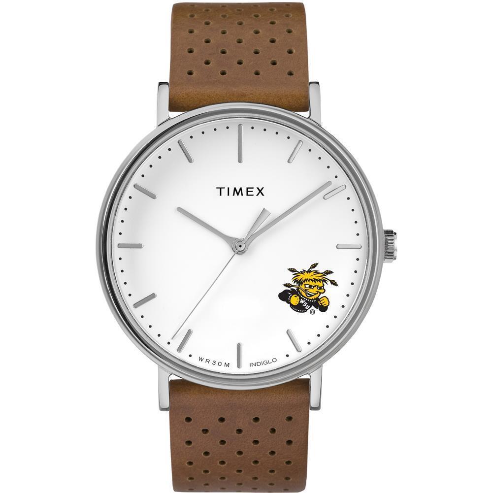 Womens Timex Wichita State Shockers Watch Bright Whites Leather