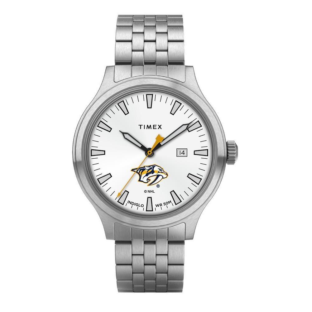 Timex Men`s Nashville Predators Watch Stainless Steel Top Brass