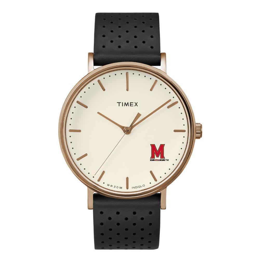 Ladies Timex University of Maryland Terps Watch Rose Gold Grace Watch