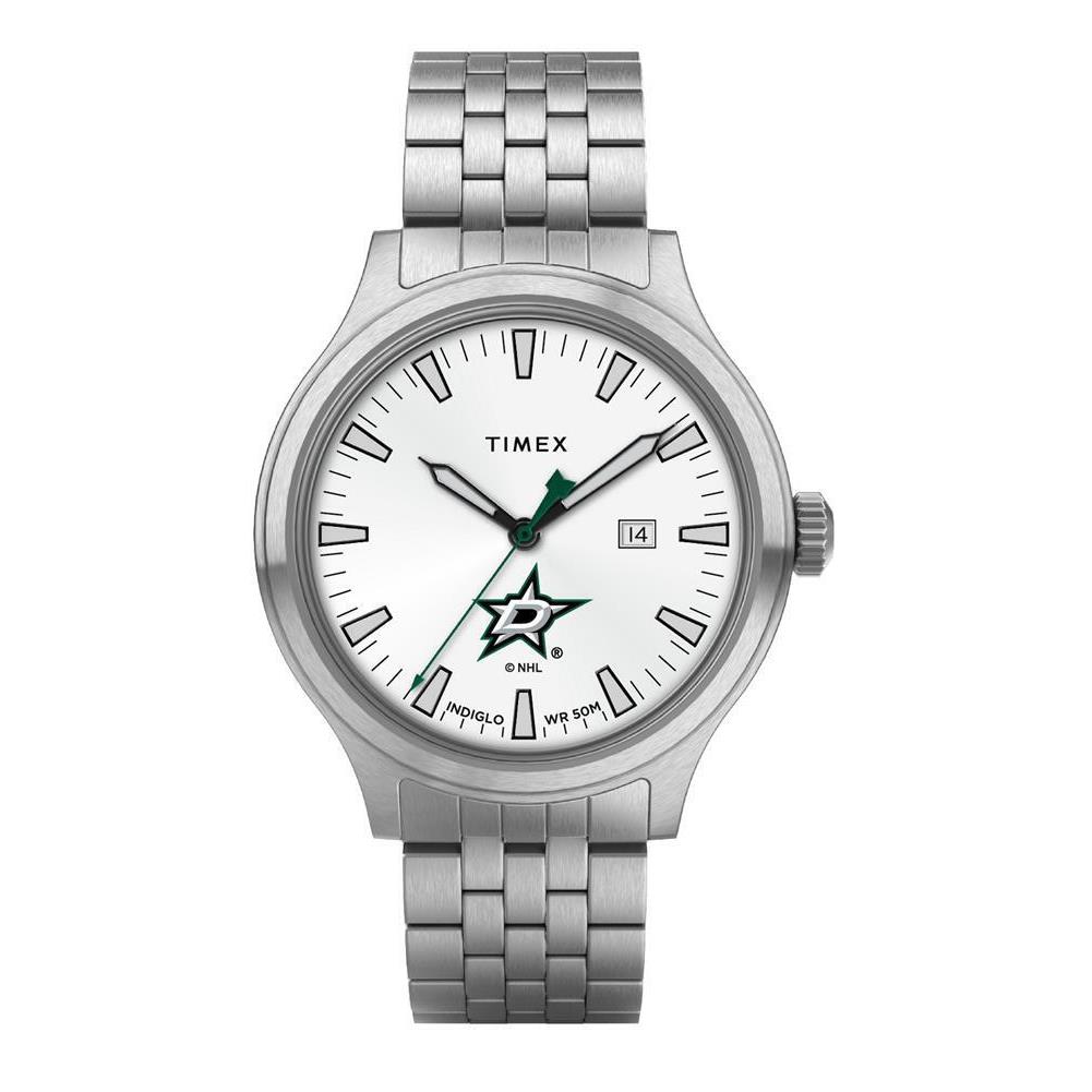 Timex Men`s Dallas Stars Watch Stainless Steel Top Brass