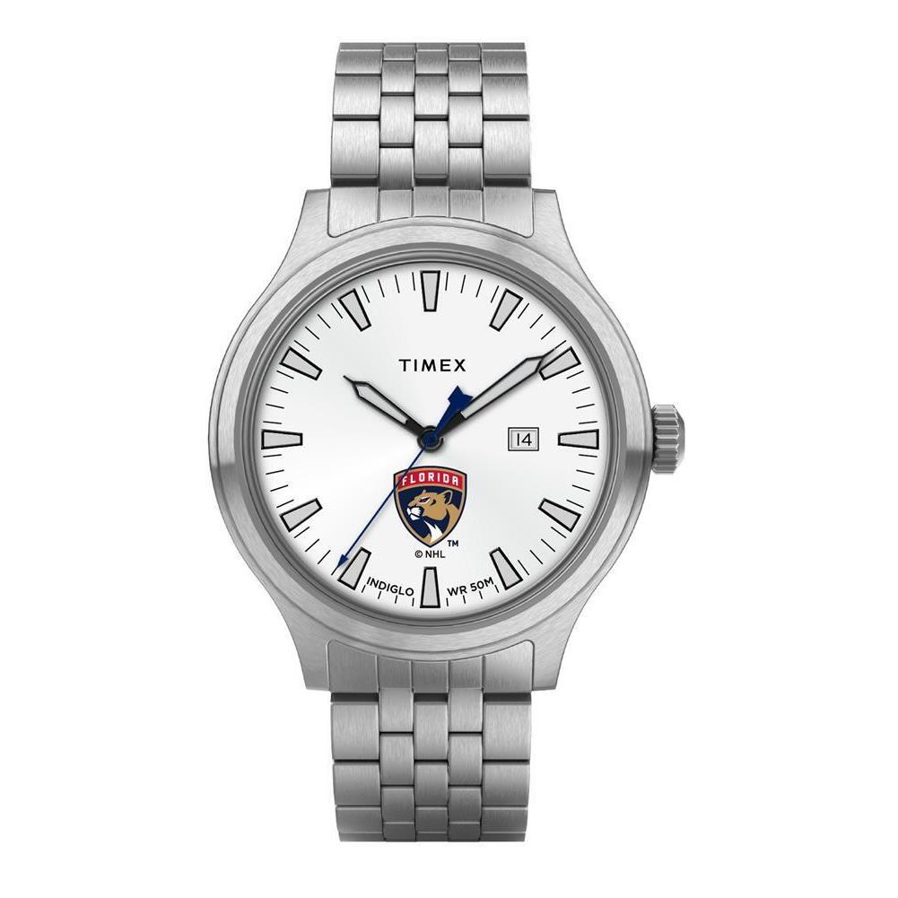 Timex Men`s Florida Panthers Watch Stainless Steel Top Brass