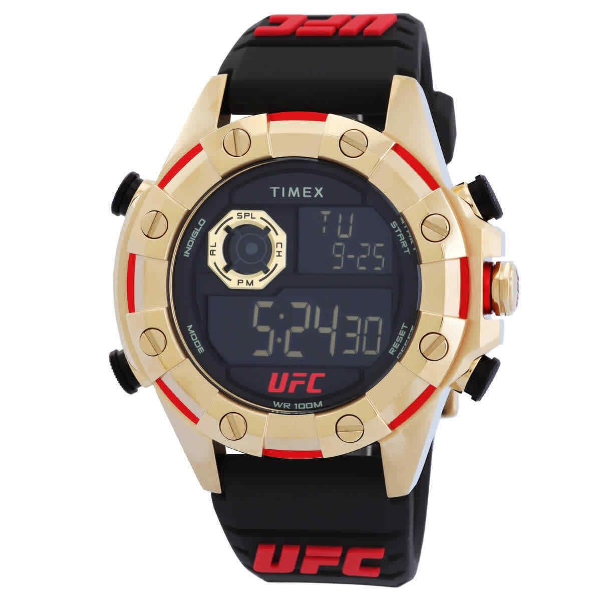 Timex Ufc Kick Alarm Chronograph Quartz Digital Men`s Watch TW2V86600