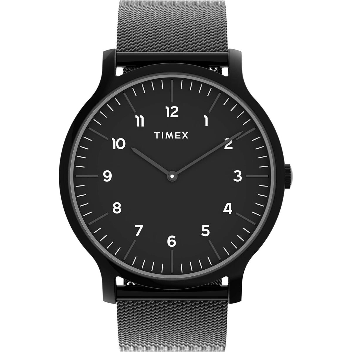 Timex Norway 40mm Black Mesh Black Dial