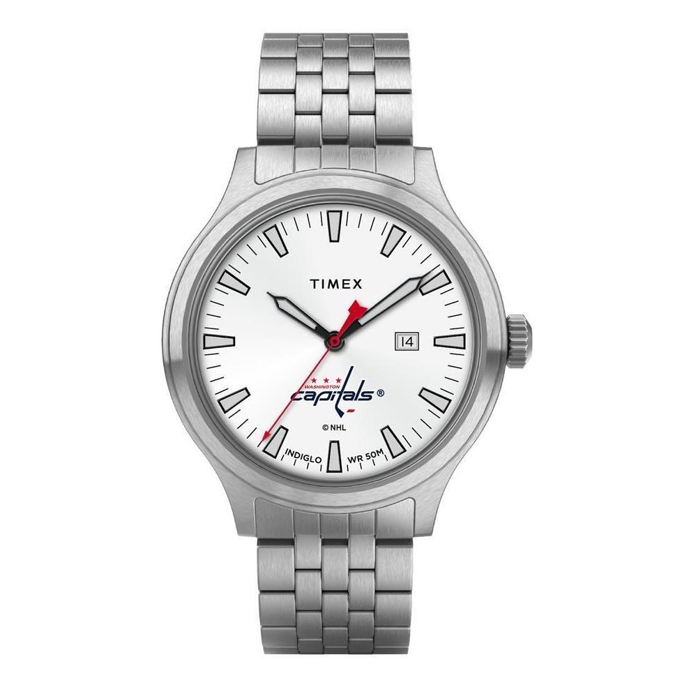 Timex Men`s Washington Capitals Watch Stainless Steel Top Brass