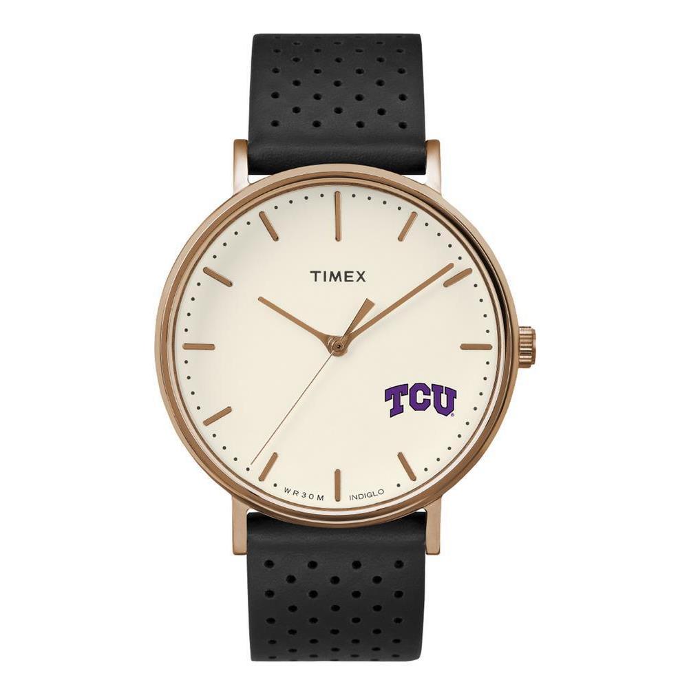 Ladies Timex Tcu Texas Christian Watch Rose Gold Grace Watch