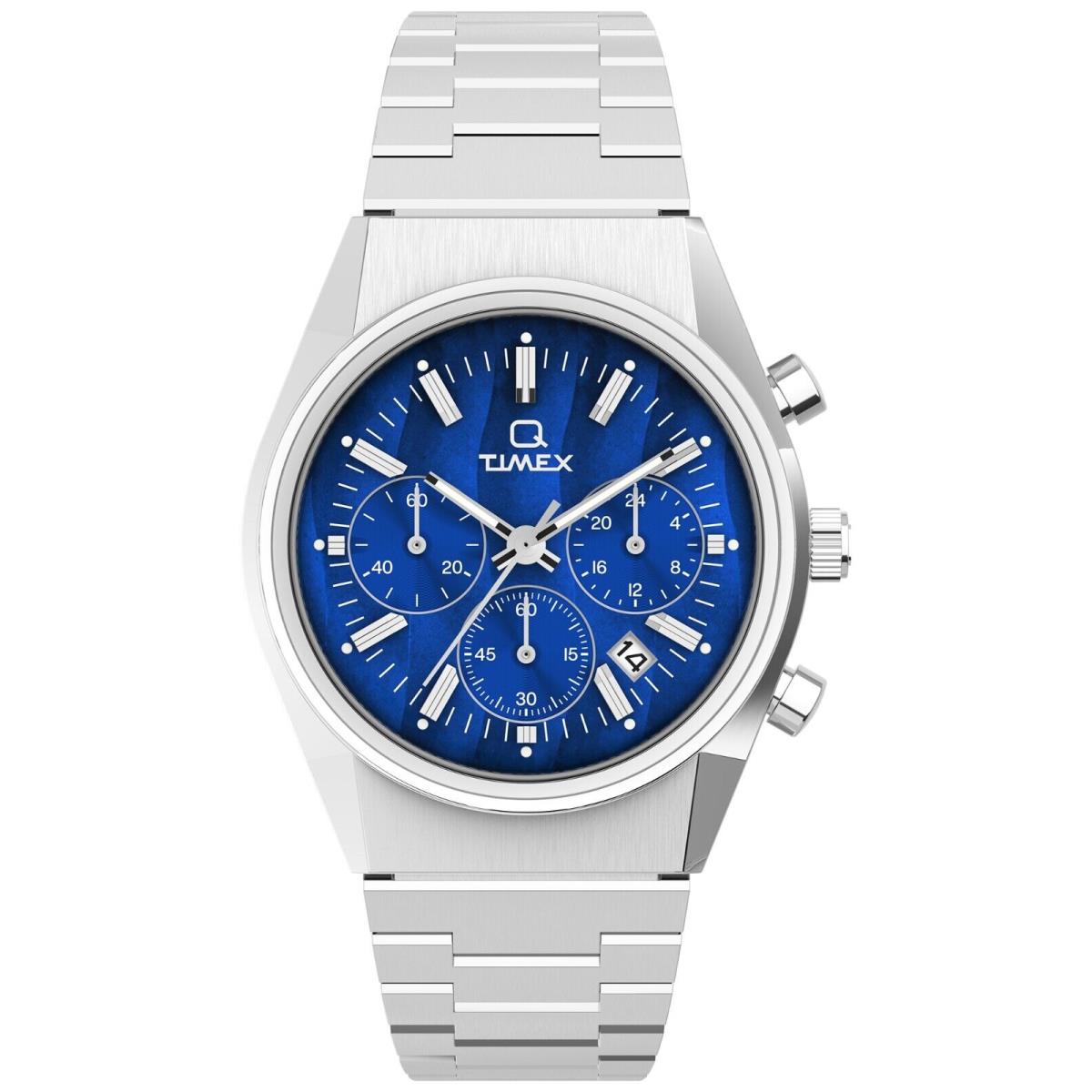 Q Timex Falcon Eye Chronograph 40mm Stainless Steel Bracelet Watch TW2W33700