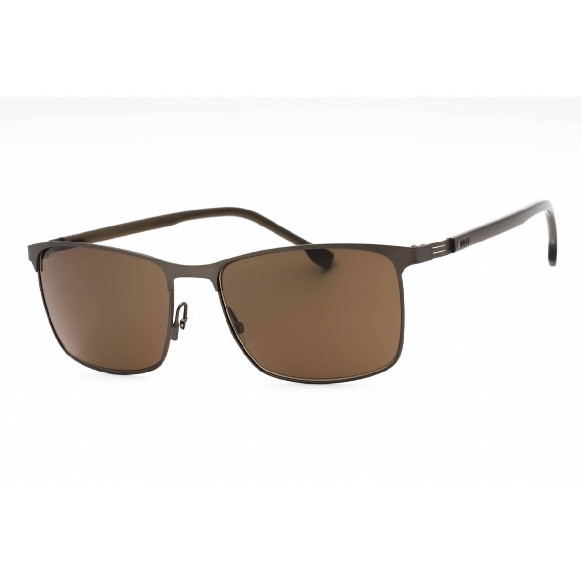 Hugo Boss Men`s Sunglasses Matte Dark Ruthenium Metal Frame Boss 1635/S 0XCB 70