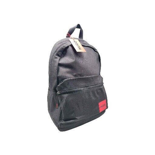 Hugo Boss Ethon 2.0 Logo Patch Black Backpack Book Bag 50455562 - 002