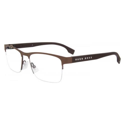 Boss 1355/U Eyeglasses Men Matte Brown Dark Rectangle 54mm