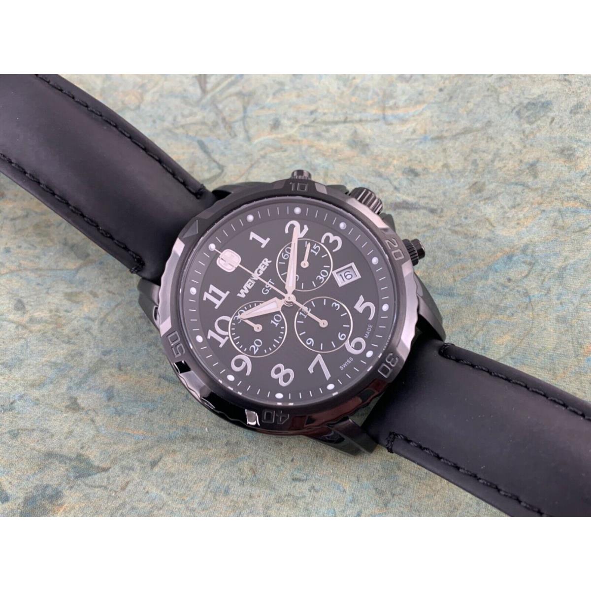 Wenger Swiss Army Gst Chrono Black Pvd Stainless Steel 78254 Quartz 42mm