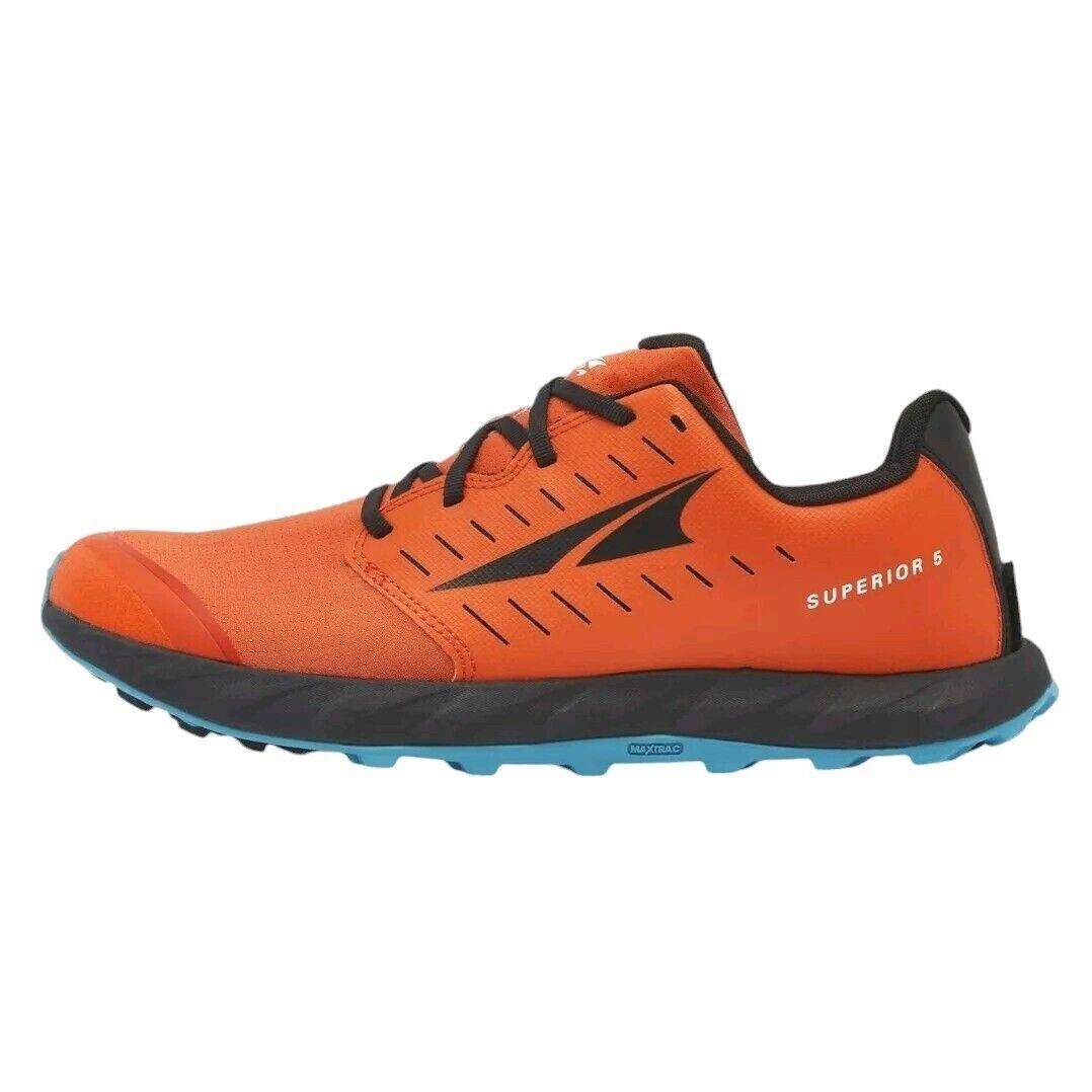 Altra Men`s Superior 5 Hiking Trail Running Shoes Orange/black Size 12