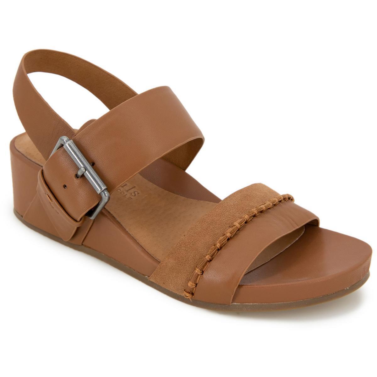 Gentle Souls by Kenneth Cole Womens Giulia Leather Wedge Sandals Shoes Bhfo 3258