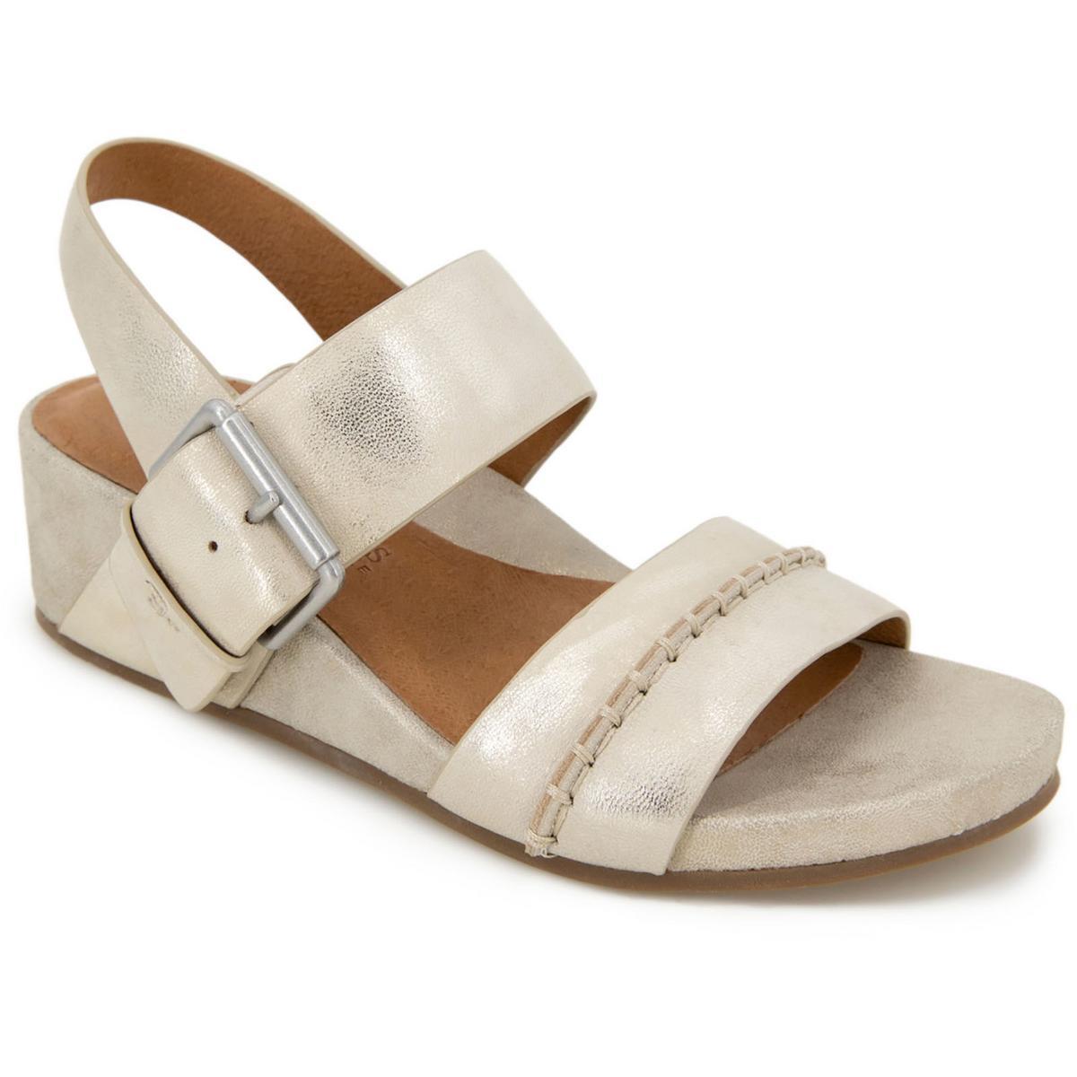 Gentle Souls by Kenneth Cole Womens Giulia Leather Wedge Sandals Shoes Bhfo 3258 Ice