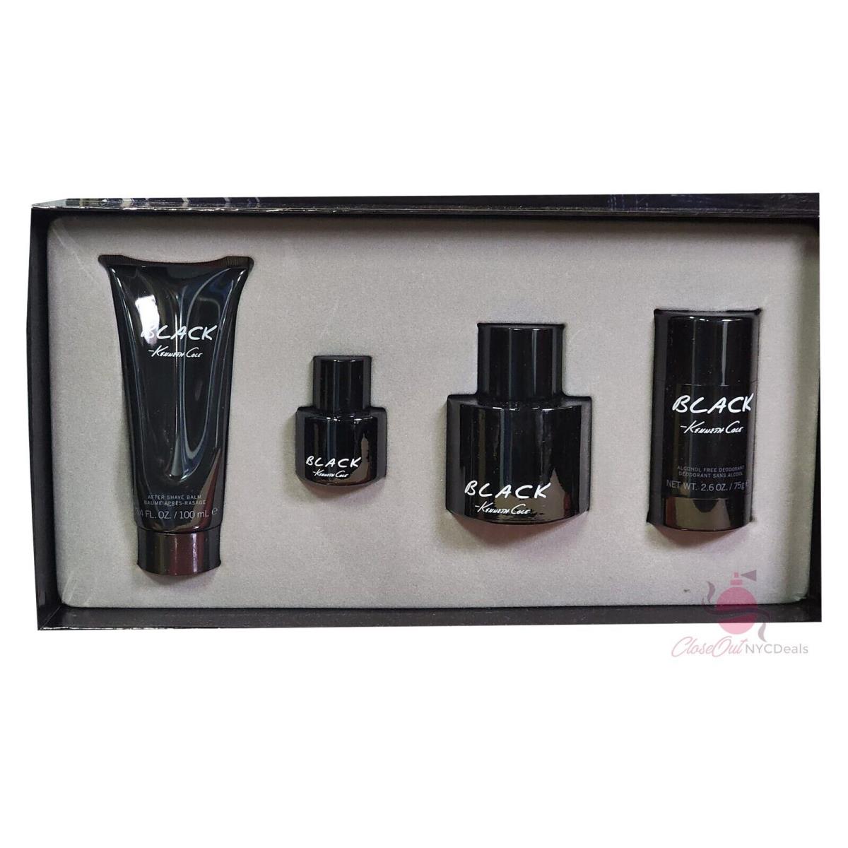 Black by Kenneth Cole 4pc Set-3.4 oz Edt Sp+0.5 oz Edt Sp+3.4 oz A/S+2.5 oz Deo