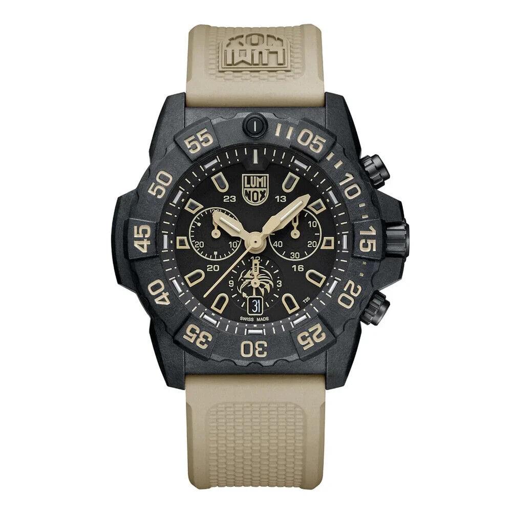 Luminox Chronograph Navy Seal 45mm Men`s Rubber Military Watch XS.3590.NSF.SET