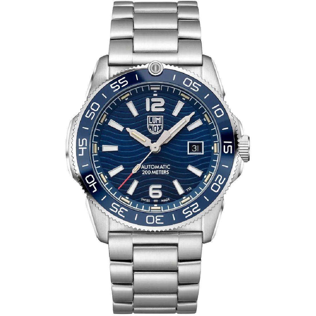 Men`s Luminox Pacific Diver Automatic Steel Blue Dial Dive Watch XS.3104