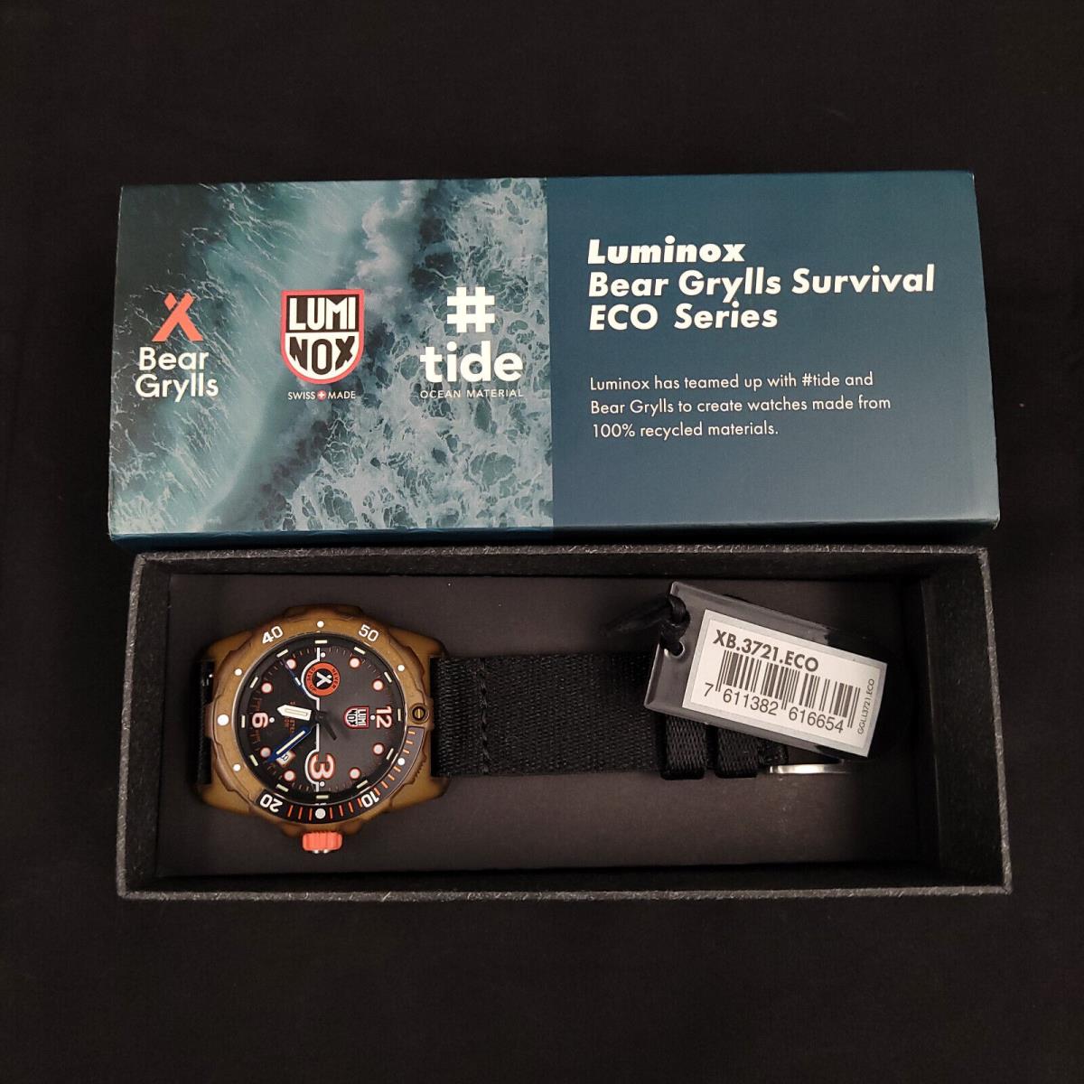 Luminox Bear Grylls Survival Eco Rule of 3 Black Men`s Watch XB.3721.ECO