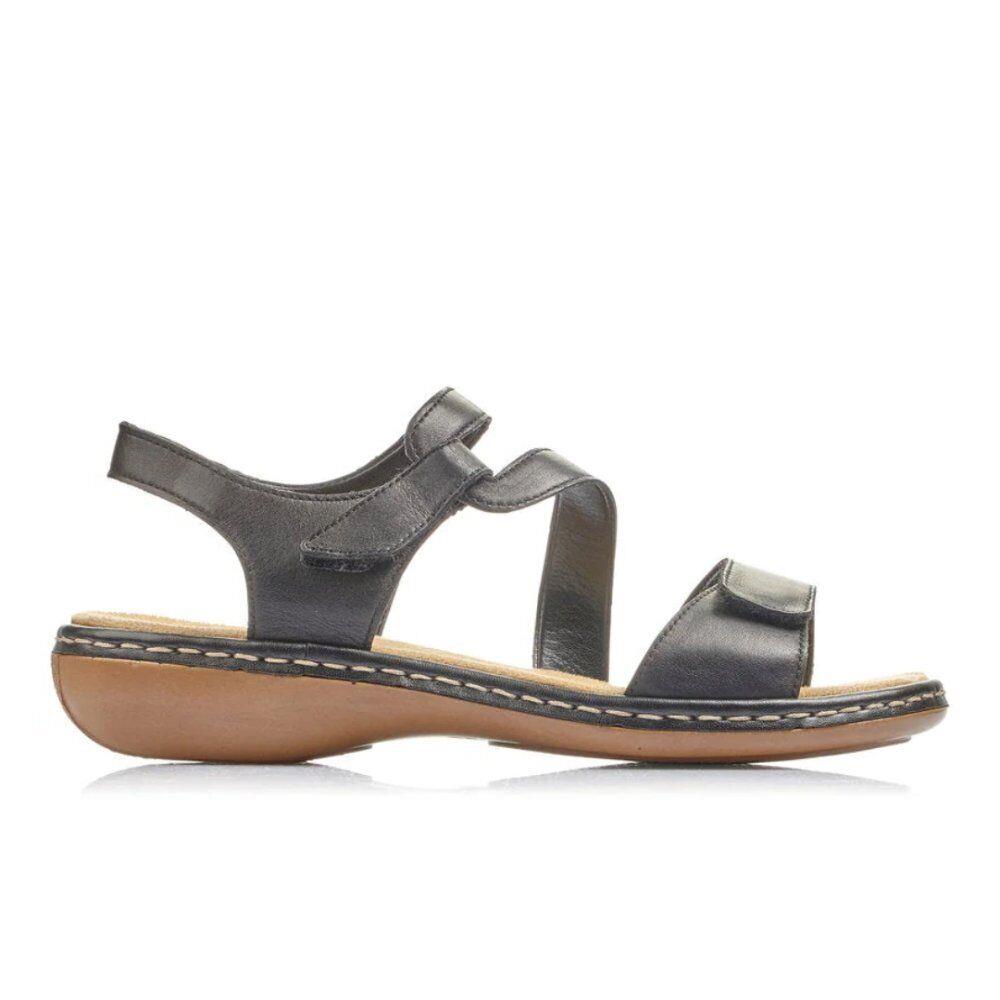 Rieker Women`s Regina 659C7-00 Adjustable Sandal - Black