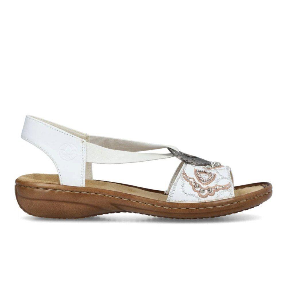 Rieker Women`s Regina 608B9-80 Slingback Sandal - White