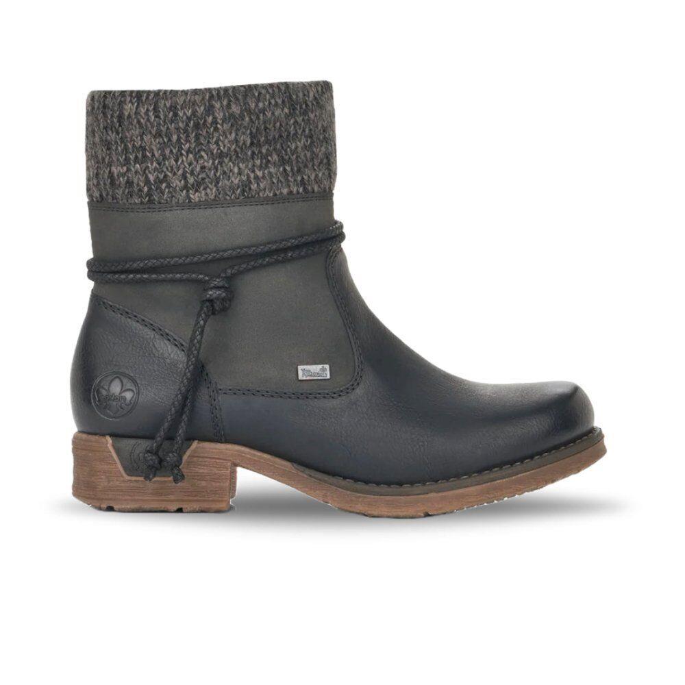 Rieker Women`s Fee 79688-00 Boot - Schwarz/stromboli/anthrazit