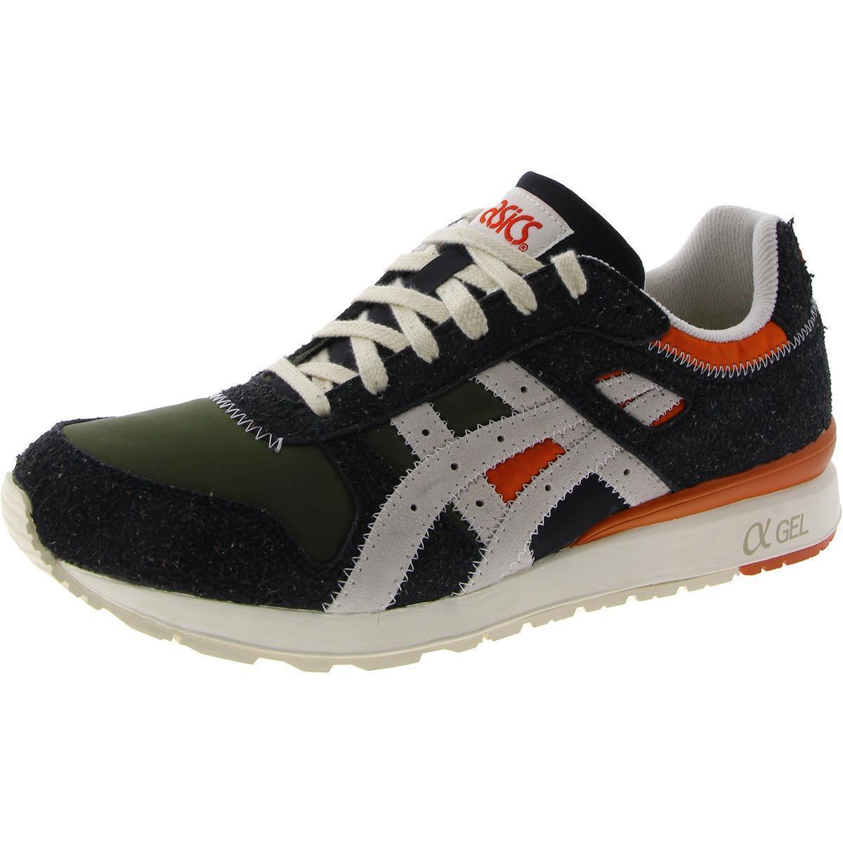 Asics Mens GT II Suede Lace-up Running Training Shoes Sneakers Bhfo 9117 - Black/Cream