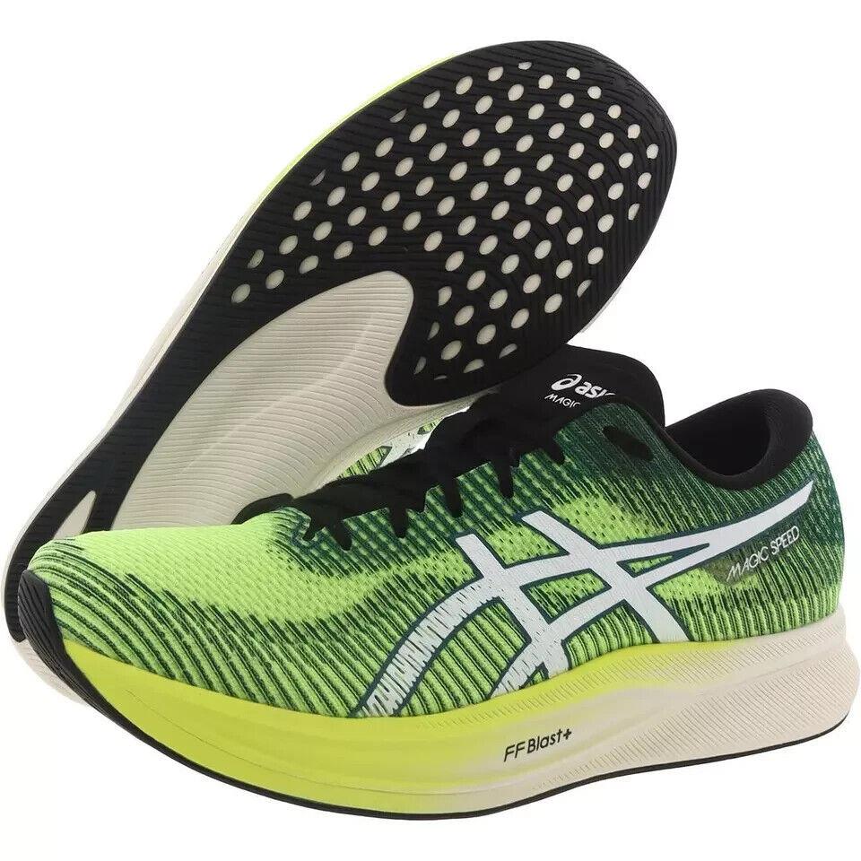 Asics Mens Magic Speed Performance Running Training Shoes Sneakers 9 11.5 - Green