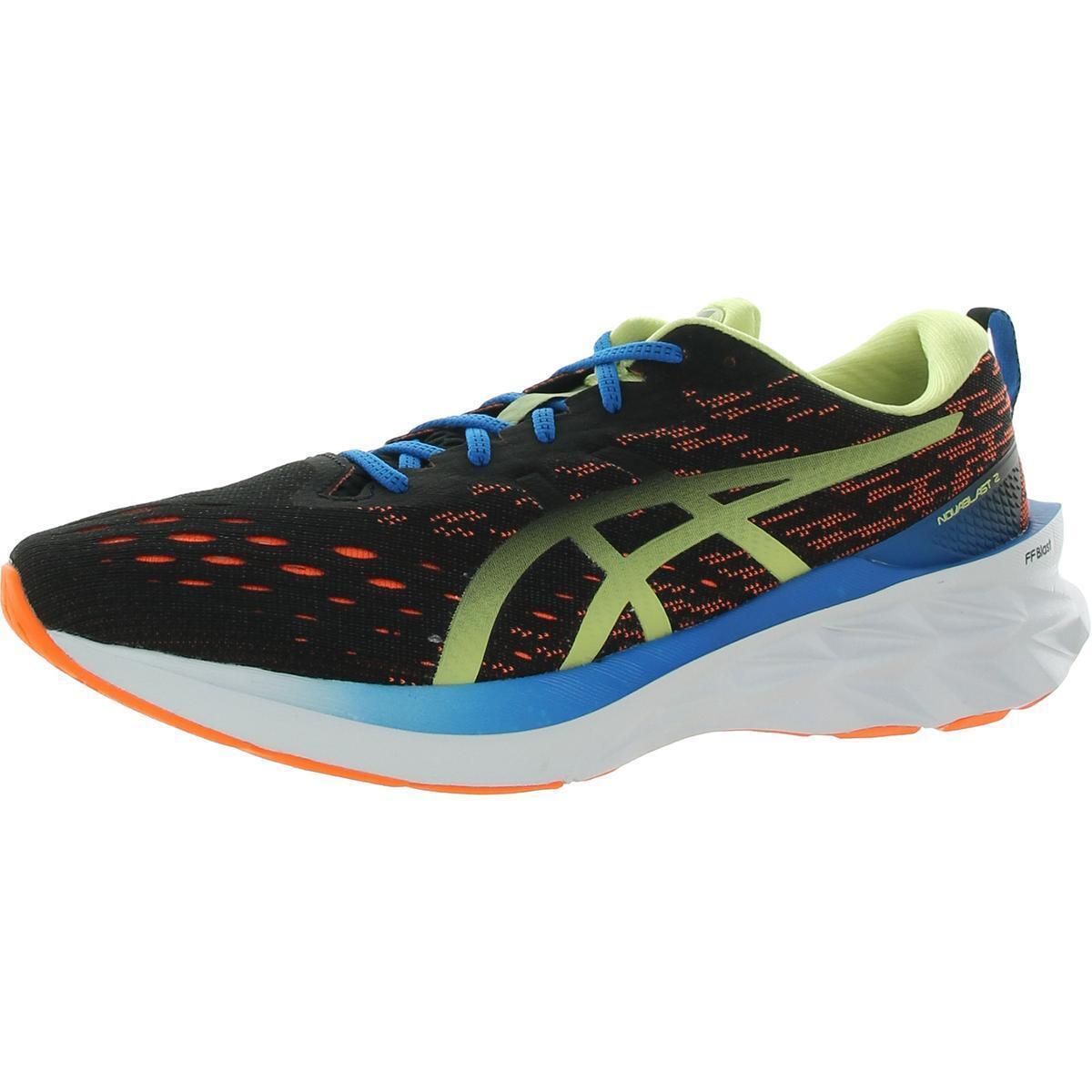 Asics Mens Novablast 2 Black Athletic and Training Shoes 13 Medium D Bhfo 9382 - Black/Shocking Orange