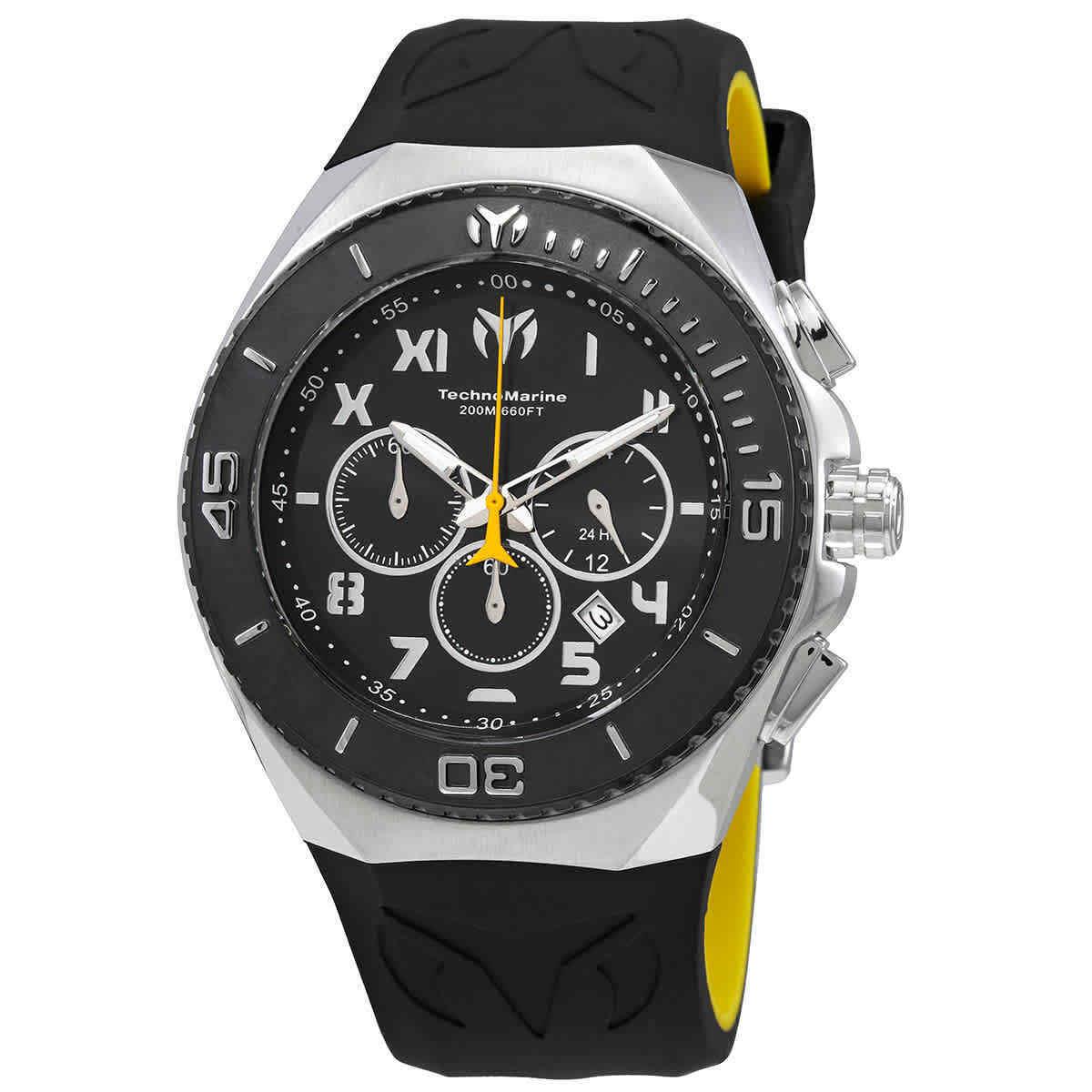 Technomarine Manta Chronograph Quartz Black Dial Men`s Watch TM-215068