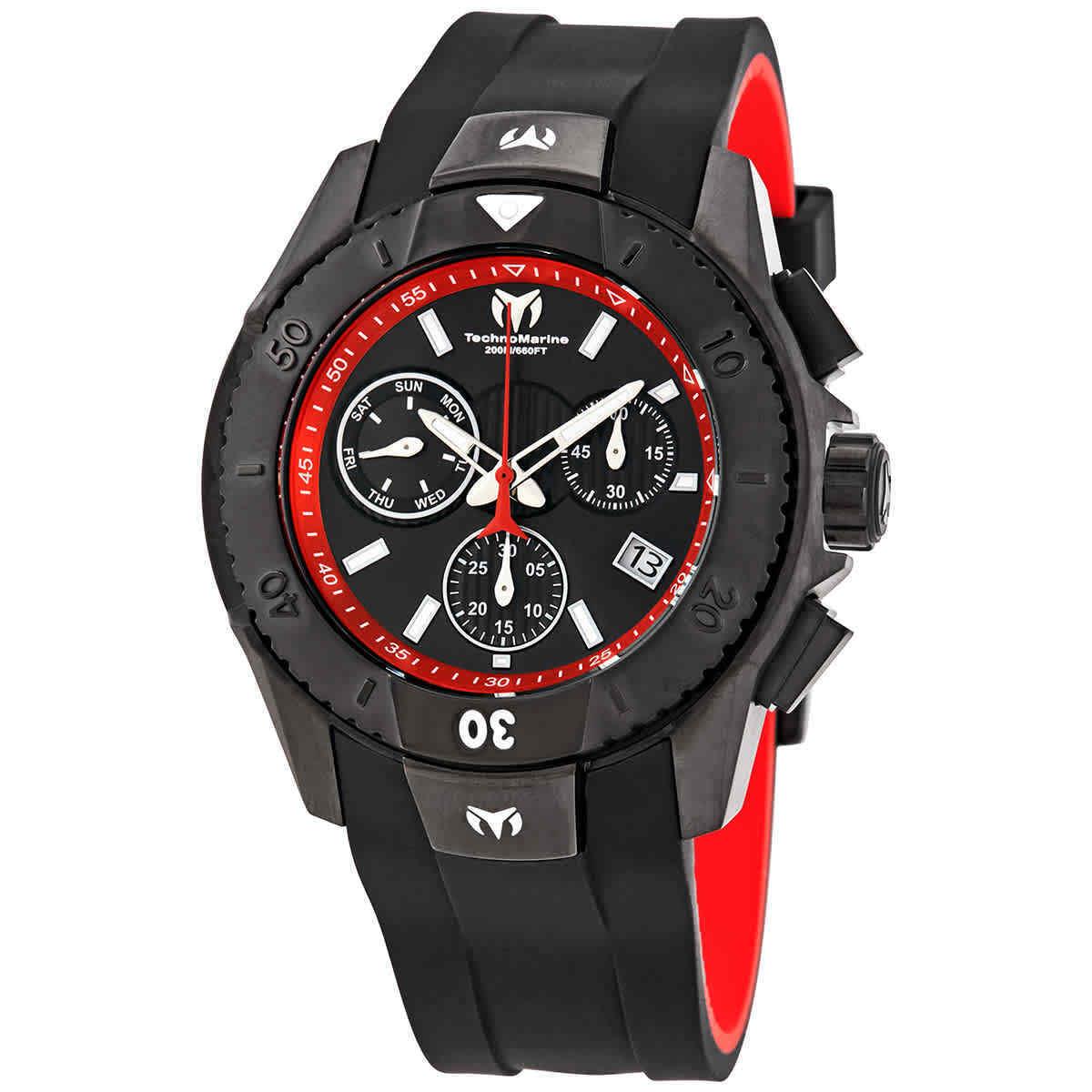 Technomarine UF6 Chronograph Quartz Black Dial Men`s Watch TM-616002