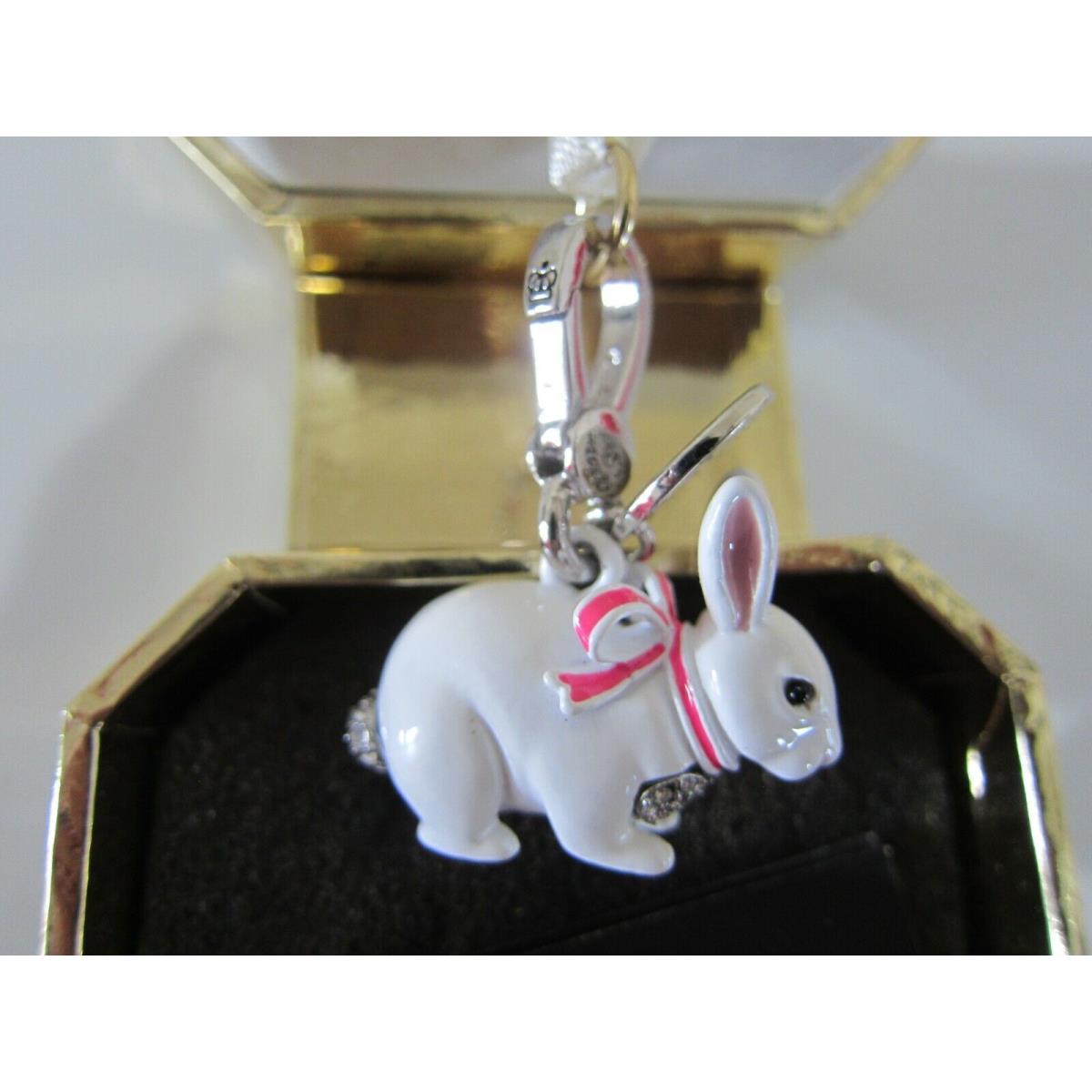 2012 Juicy Couture 3D Pave Snow Bunny Easter Rabbit Bracelet Charm