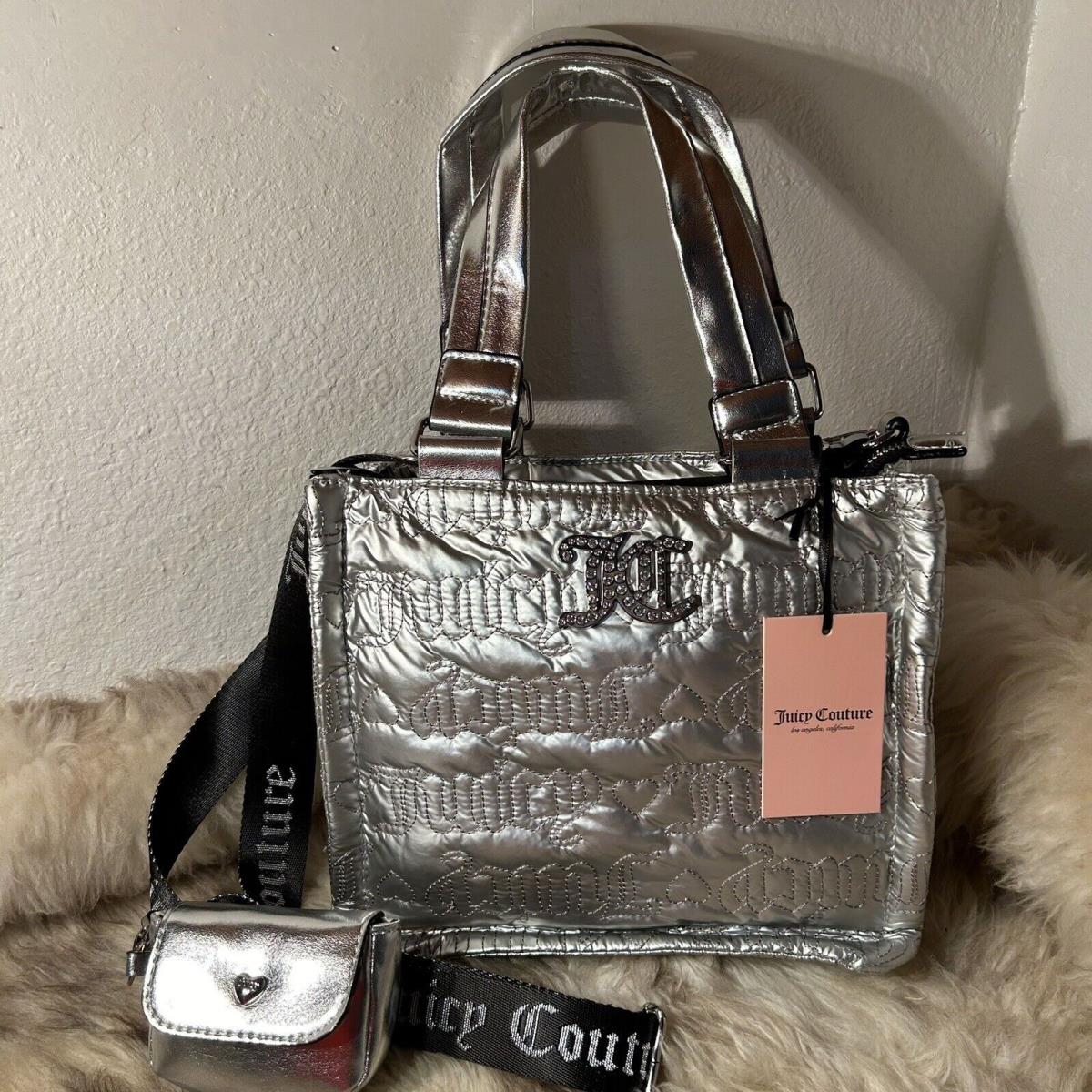 Juicy Couture Pink League Mini Tote - Silver