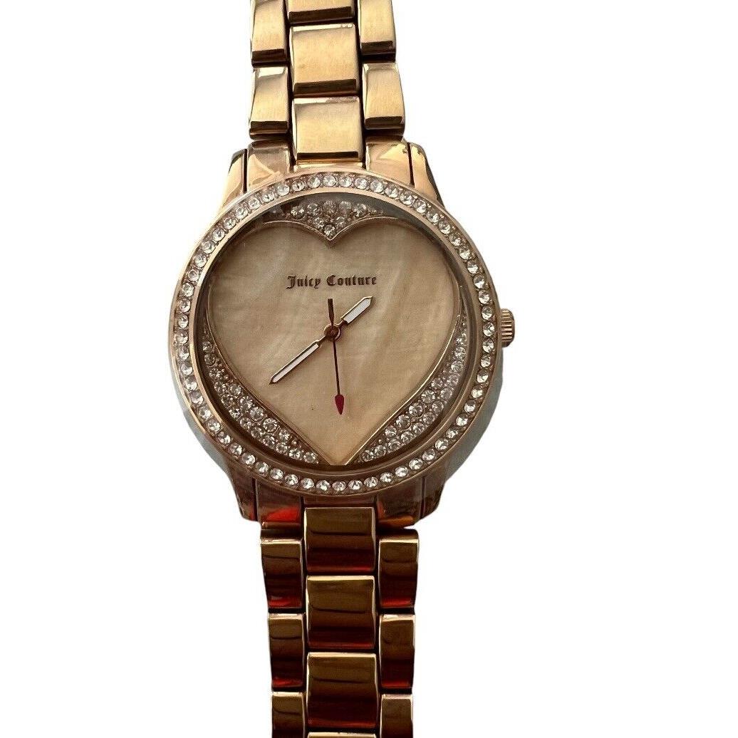 Juicy Couture Designer Black Label 36mm Analog Quartz Rose Gold Watch